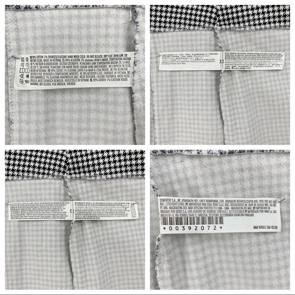 Houndstooth Zipper Front Black and White Body Con Mini Skirt by Forever 21 - Picture 10 of 12